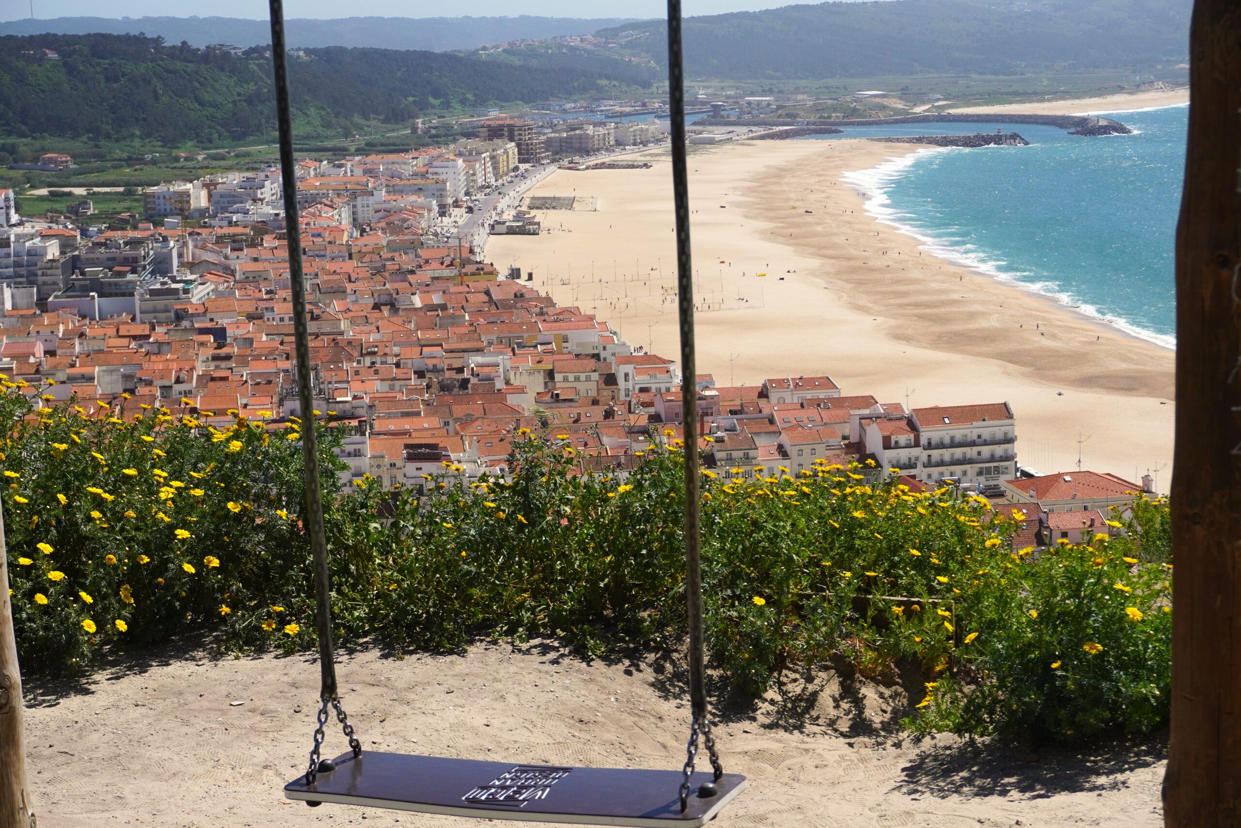 Nazare Portugalia widok z klifu