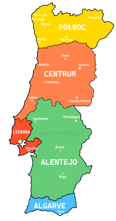 mapa Portugalii